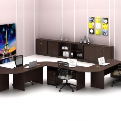 Standard Table+SIde Connection+Mobile Pedestal+Combination Of Low Cabinet