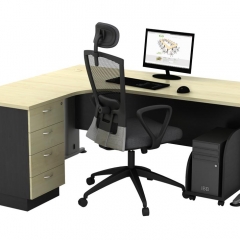 Superior Compact Table(L)+Fixed Pedestal+CPU Holder